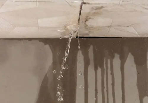 Ceiling leak cleanup
